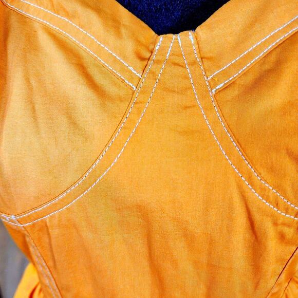 MISA Los Angeles Rosie Bustier Peplum-Waist Poplin Maxi Dress - Picture 9 of 10